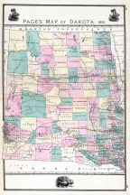 Dakota - Page's Map, Wisconsin State Atlas 1881